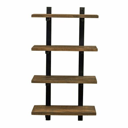 KD CAMA DE BEBE 36 in. Pomona 4-Shelf Metal & Solid Wood Bath Wall Shelf KD3238745